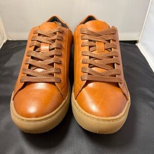 Alfani Grayson Men’s Leather Sneakers Tan Size 9 M‎ – New With Box